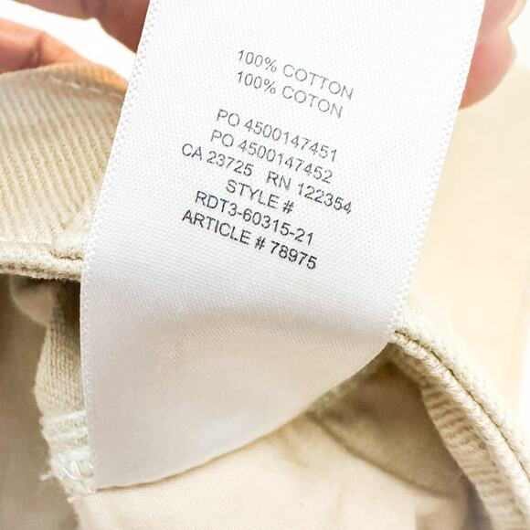 TNA Khaki Cargo Pant Wide Leg Frayed Hem Denim Jeans Zip Fly Size 6 - Picture 8 of 9